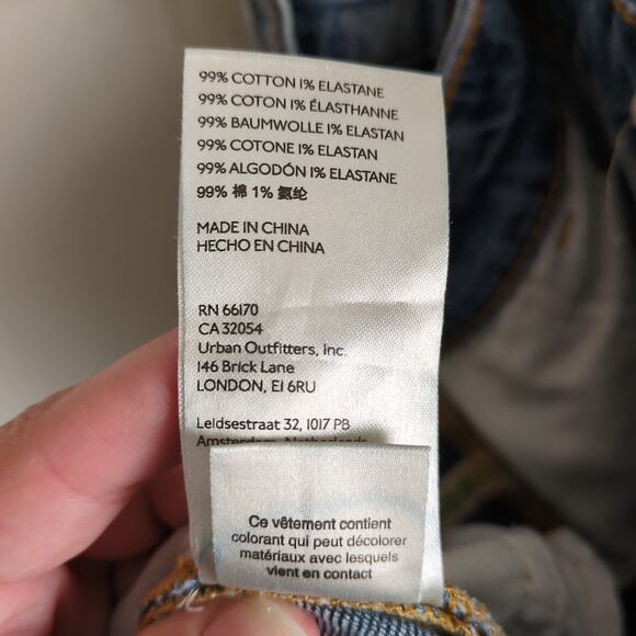 PILCRO Anthropologie The Vintage Straight Jean Medium Wash Raw Hem Women's 28 - Picture 6 of 7